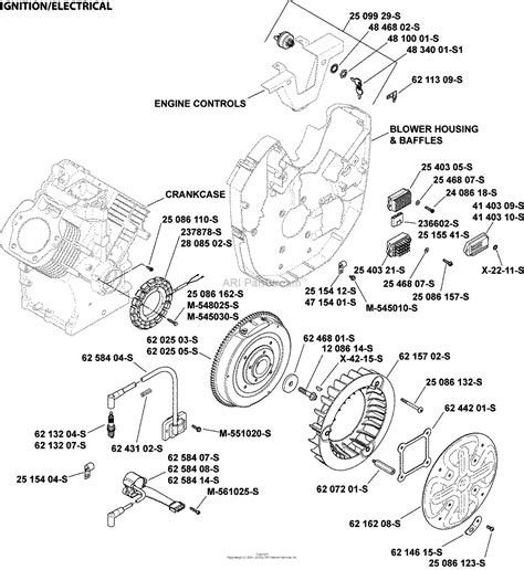 kohler ch  wood mizer  hp  kw parts diagram  ignitioncharging group