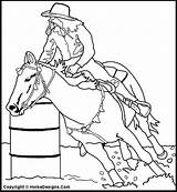Horse Racing Barrel Coloring Pages Horses Print Color Western Printable Barrels Bucking Clipart Jumping Drawing Cowboy Racer Sheets Pony Clip sketch template