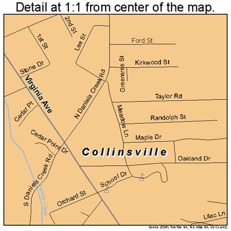 collinsville virginia street map