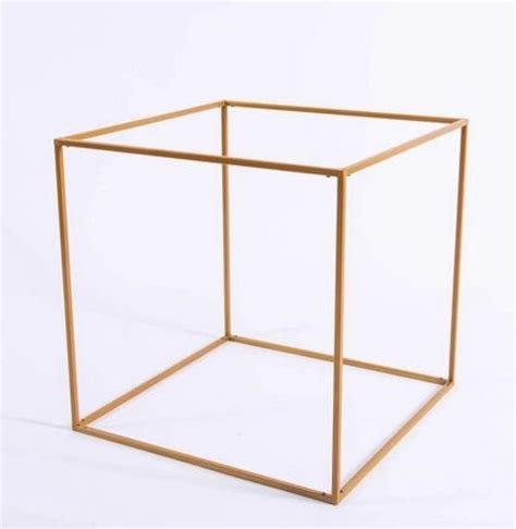 cube square gold rectangular metal stand    etsy