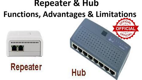 network repeater network hub functions advantages limitations
