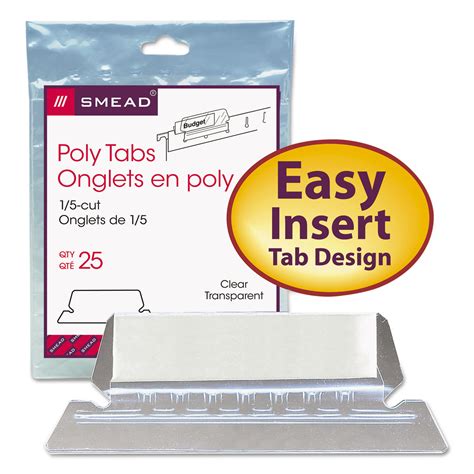 poly index tabs  inserts  hanging file folders  cut white