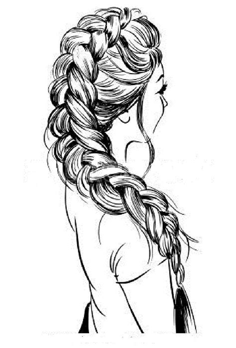 printable braided hair coloring pages thekidsworksheet