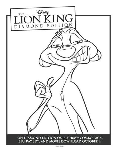 printable lion king timon coloring sheet mama likes