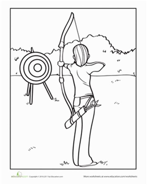 archery coloring pages coloring pages