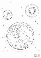 Sol Eclipse Soleil Pintar Supercoloring Stampare Planets Kolorowanka sketch template