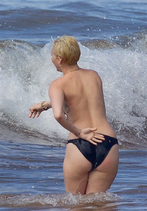 miley cyrus topless on the beach in hawaii 10 celebrity