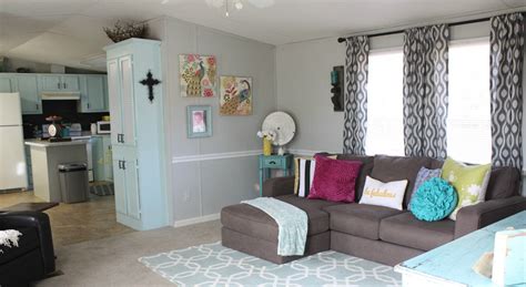 mobile home living room reveal  fabbed