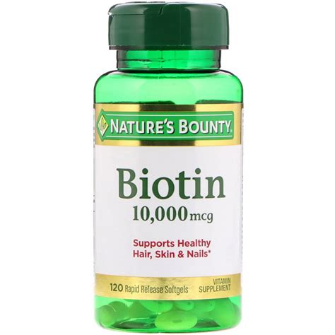 nature s bounty biotin 10 000 mcg 120 rapid release softgels