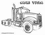Truck Wheeler Kenworth Tow Mater Rig Mack sketch template