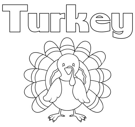 printable picture   turkey