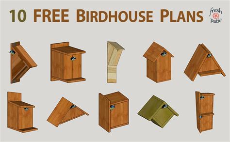 diy birdhouse plans built   simple  drilling designs