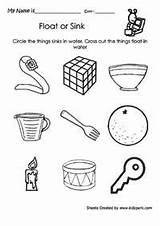 Float Evs Circle Sink Worksheets Sinks Worksheet Sinking Preschoolers Experiment Kidzpark Eyfs sketch template