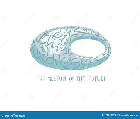 hand drawing icon  museum   future  dubai united arab