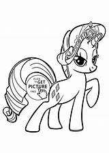 Coloring Pony Rarity Little Pages Printable Kids Popular sketch template