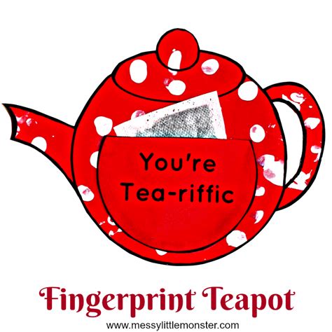 youre tea riffic teapot craft  printable teapot template messy