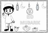 Eid Colouring Sheets Fitr Ul Kids Little Beautiful Celebrating Wearing Clothes Boy sketch template