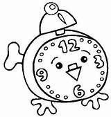 Coloring Clock Pages Kids sketch template