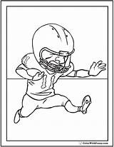 Football Coloring Pages Offensive Forward Print Colorwithfuzzy Pdf sketch template