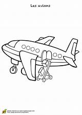Avion Colorier Avions Bagages Coloriages Hugolescargot Aéroport Chasse Transports Chargement Magique sketch template