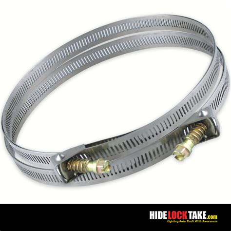 long stainless steel adjustable mounting strap hide lock