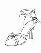 Shoe Coloring Pages High Shoes Heel Fashion Templates Moda Getcolorings Seç Pano Fantasyinglass Modellista Clip sketch template