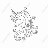 Unicorn sketch template