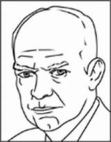 Coloring Eisenhower Dwight Pages Presidents Fingers Lil sketch template