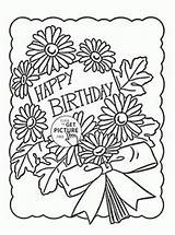 Coloring Pages Birthday Cousin Happy Card Kids Wuppsy Printables Holiday sketch template