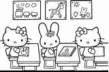 Coloring Pages Kitty Hello Printable School sketch template