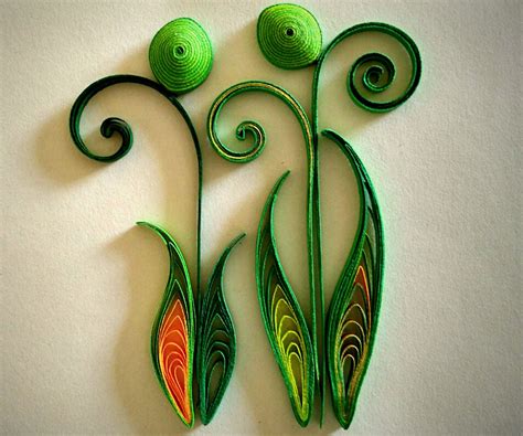 quilled leaves  paper art quilling part ii