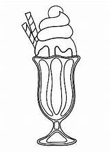Cream Ice Sundae Drawing Coloring Milkshake Pages Outline Colouring Drawings Template Draw Clipart Printable Sketch Minotaur Getdrawings Sundaes Getcolorings Clip sketch template