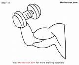 Muscle Easy Drawing Draw Simple Muscles Sketch Kids sketch template