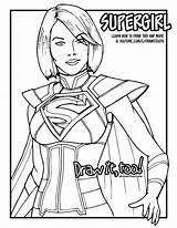 Injustice Supergirl Narrated sketch template