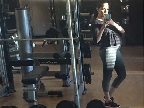 Pic Celina Jaitly Shares A Breathtaking Pregnancy Selfie At The Gym