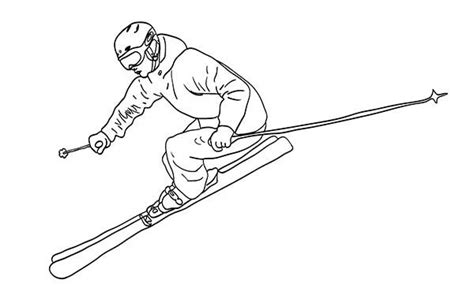winter skiing coloring page coloring sky