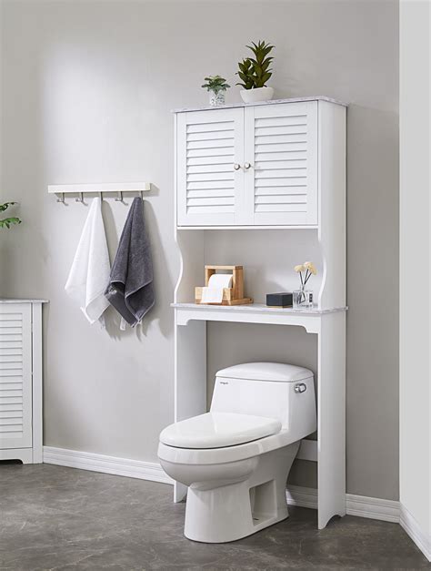 trevita freestanding   toilet bathroom space saver organizer  storage cabinet