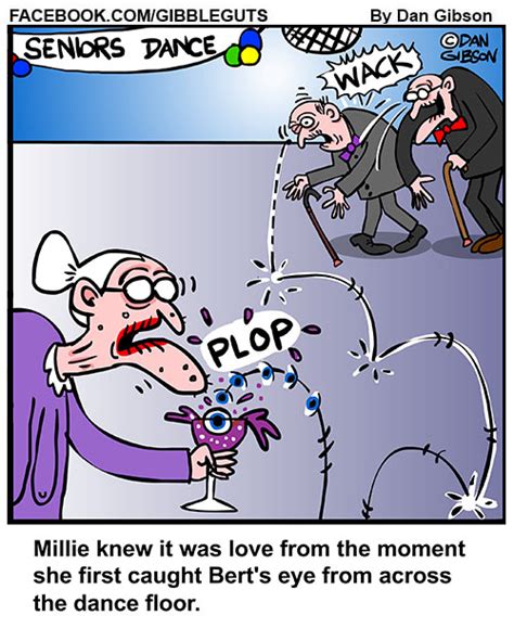 old people falling in love cartoon from
