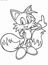 Sonic Coloring Pages Printable Characters Kids Pdf  Tails Hedgehog sketch template