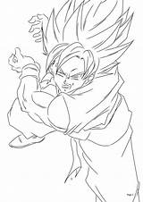 Kamehameha Gohan Coloring Father Son Goku Template Pages sketch template