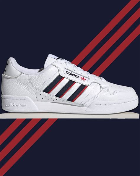 adidas continental  stripes trainers white  casual classics