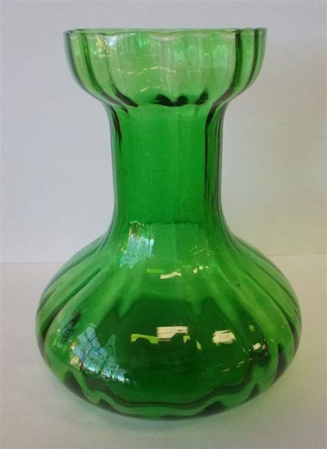 Dark Green Glass Bulb Vase Etsy Bulb Vase Glass Bulbs Vase