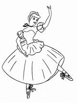 Ballerina Leap sketch template