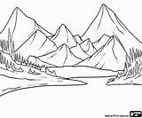 Coloring Pages Landscape Mountains Lake Mountain Landscapes Water Printable Oncoloring Pintar Paisajes Trees Draw Sheet Easy Para Colorear Drawings Drawing sketch template