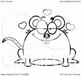 Infatuated Chubby Mouse Clipart Cartoon Cory Thoman Outlined Coloring Vector Collc0121 Protected Royalty sketch template