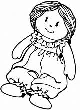 Doll Coloring Pages Dolls Paper Printable Kids Visit Print Sheets sketch template