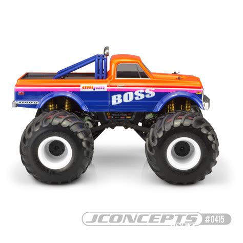 jconcepts  chevy  clear monster truck body rc car action