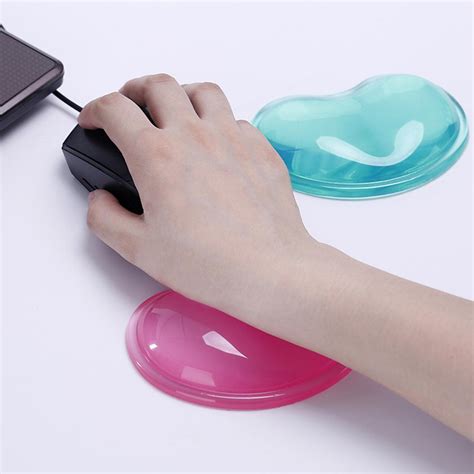 silicone mouse pad heart shaped  slip wristband pad desktop computer