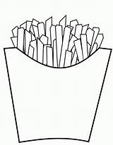 Fries Colouring Printable Colornimbus sketch template