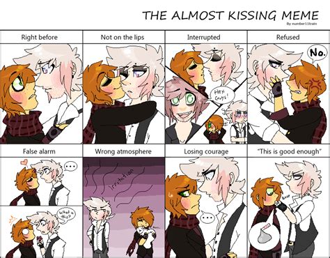 almost kiss meme by axeloops on deviantart